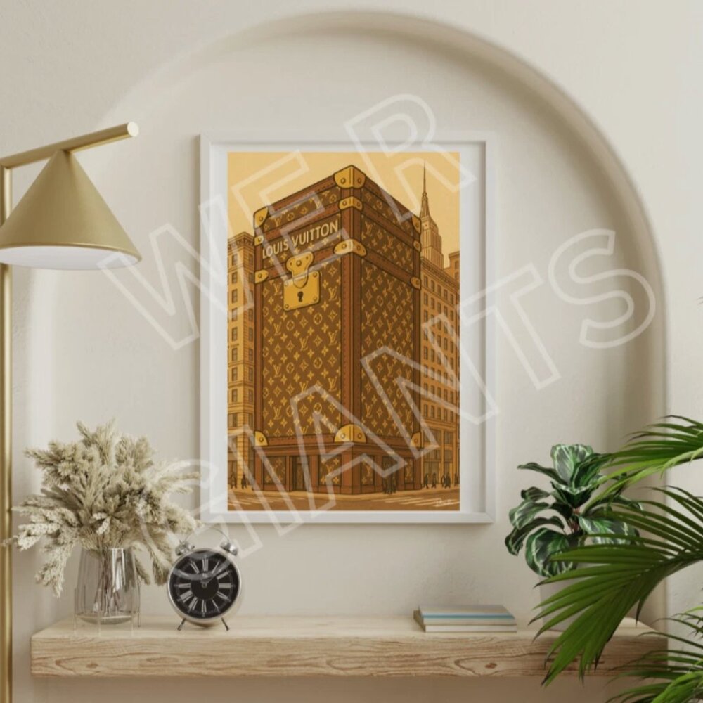 Louis Vuitton Luggage Shaped Fifth Avenue Flagship Store 11x17 Art Print